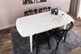 Hanah Home Retro 1193 Mesa de Comedor Extensible Blanca